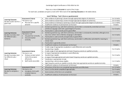 Cambridge English ESOL Skills for Life Writing Marking Scheme for