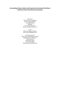 Accounting Conservatism and Corporate Investment Decisions