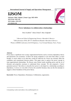 Power imbalance in collaboration relationships