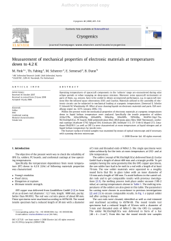 Measurement of mechanical properties of electronic materials at
