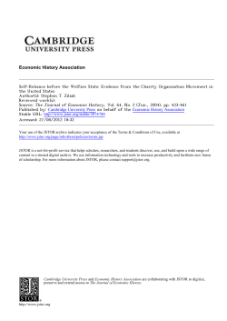 Self-Reliance before the Welfare State: Evidence from the Charity