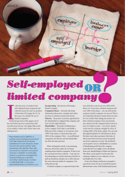 Self-employed or limited company?