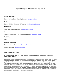 Spanish Bilingual &ndash; William Aberhart High School DEPARTAMENTO