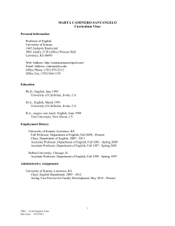 MARTA CAMINERO-SANTANGELO Curriculum Vitae