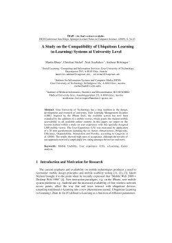 (u-Learning) Systems at University Level