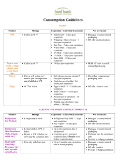 Consumption Guidelines - Connecticut Food Bank
