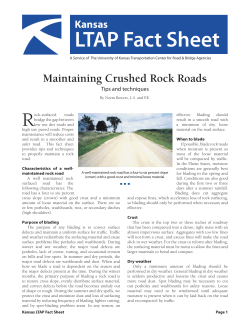 Maintaining Crushed Rock Roads Tips and techniques