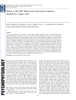 Behavioral and neural responses elicited by a magic trick