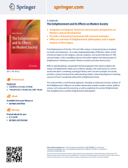 The Enlightenment and Its Effects on Modern Society