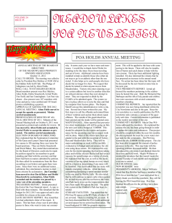 meadowlakes poa newsletter