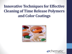 Cleaning Validation: Cleaning Process Strategies - IPEC