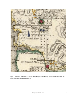 Figure 1, A Portion of the 1866 GLO Map of the Progress of the