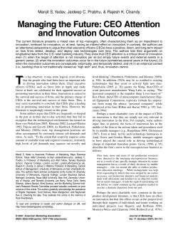 Managing the Future: CEO Attention and