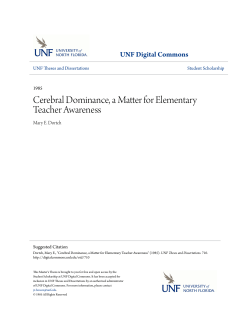 Cerebral Dominance, a Matter for Elementary Teacher Awareness