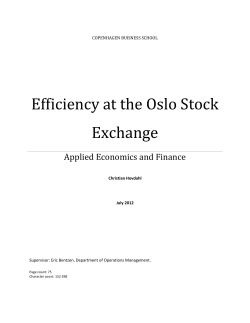 Efficiency at the Oslo Stock Exchange
