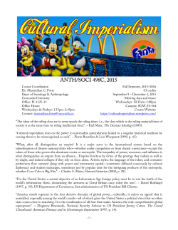 CULTURAL IMPERIALISM, by Maximilian C. Forte