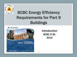 BCBC Energy Efficiency Requirements for Part 9 Buildings