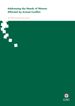 Addressing the needs of women affected by armed conflict