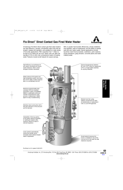 Flo-Direct Direct Contact Gas-Fired Water Heater