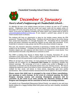 Chesterfield Elementary School Newsletter