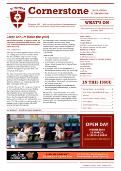 Cornerstone - St Peters Lutheran College