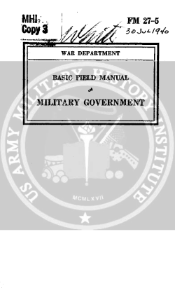 FM 27-5 ( Basic Field Manual: Military Government )