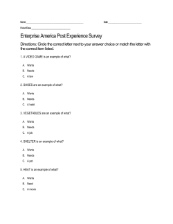 Enterprise America Post Experience Survey