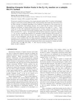 Modeling triangular titration fronts in the O2&iquest;H2 reaction on a
