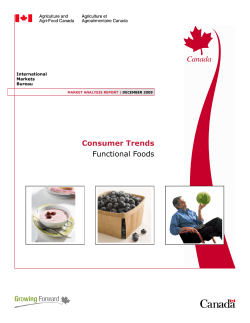 Consumer Trends Functional Foods