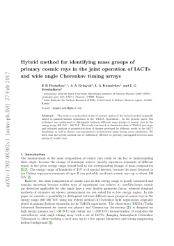 Hybrid method for identifying mass groups of primary cosmic rays in