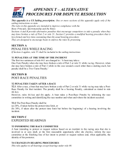 appendix t &ndash; alternative procedures for dispute resolution