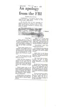 An apol MAY 9 from the FBI