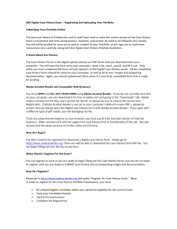 the "Digital Case History Exam Submission Instructions"