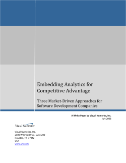 Embedding Analytics for Competitive Advantage