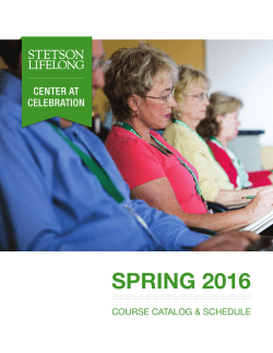 spring 2016 - Stetson University