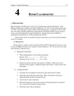 Bomb Calorimetry - Python Home Page