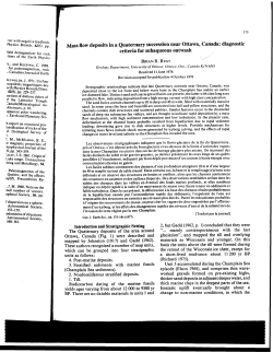 Mass flow deposits in a Quaternary succession near Ottawa