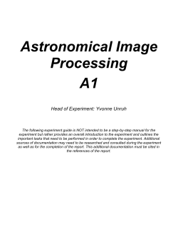 Astronomical Image Processing A1