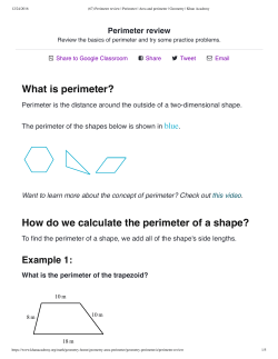 What is perimeter? How do we calculate the perimeter of