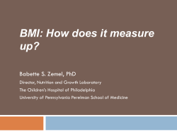PowerPoint Presentation: BMI: How does it measure up?