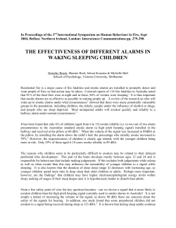 The Effectiveness of New Voice Alarms in Waking Sleeping Children