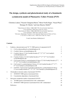 The design, synthesis and photochemical study of a biomimetic
