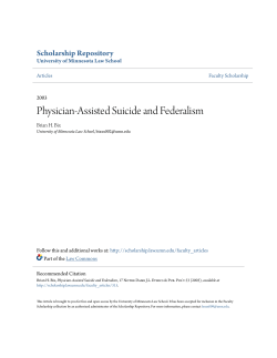 Physician-Assisted Suicide and Federalism