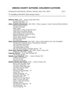 oneida county authors: children`s authors