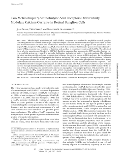 Two Metabotropic -Aminobutyric Acid Receptors Differentially