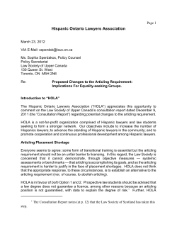 Hispanic Ontario Lawyers Association