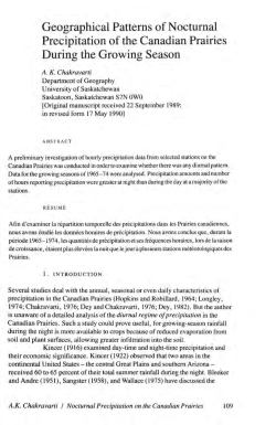 Geographical Patterns of Nocturnal Precipitation on the