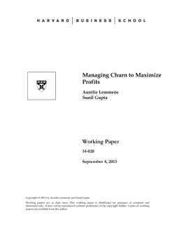 Managing Churn to Maximize Profits