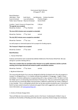 Environment North Minutes Of August 8th, 2012 Board Members