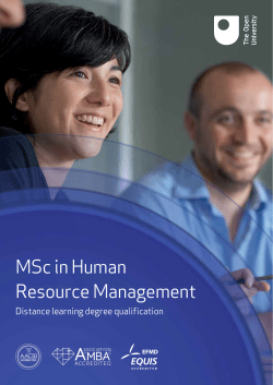 MSc in Human Resource Management